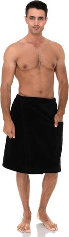 TowelSelections Men's Wrap Adjustable Cotton Fleece Shower Bath Gym Cover Up in Saudi Arabia