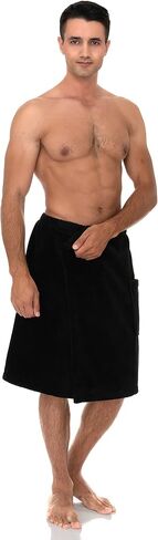 TowelSelections Men's Wrap Adjustable Cotton Fleece Shower Bath Gym Cover Up in Saudi Arabia