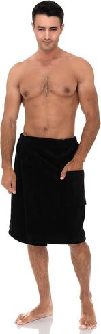 TowelSelections Men's Wrap Adjustable Cotton Fleece Shower Bath Gym Cover Up in Saudi Arabia
