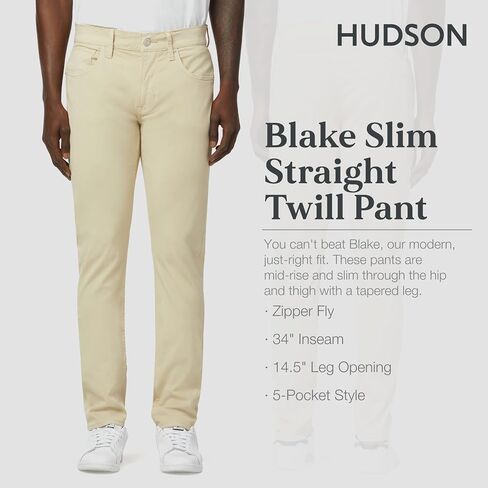 بنطلون ضيق ضيق ضيق للرجال من Hudson Jeans Blake Slim in Saudi Arabia