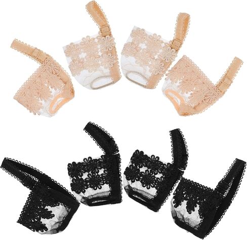 Healifty 4 Pairs Women Lace Detachable Elastic Shoe Straps High Heels Loose Shoelace Bands Accessories in Saudi Arabia