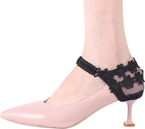 Healifty 4 Pairs Women Lace Detachable Elastic Shoe Straps High Heels Loose Shoelace Bands Accessories in Saudi Arabia