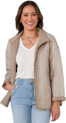 Democracy Women's Long Sleeve Quilted Jacket in Saudi Arabia