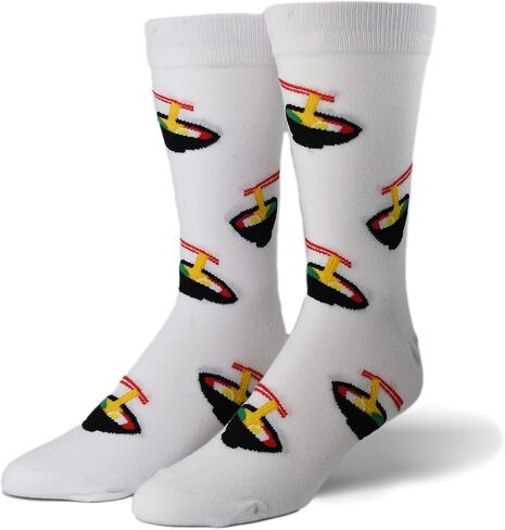 Crazy Socks, Fun Food & Snack Themed Crew Socks for Men, Colorful Assorted Styles in Saudi Arabia