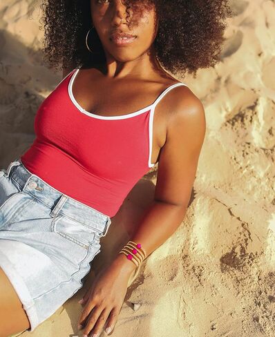 Joya Love Colorful Clover Gold Beaded Bracelets For Women Gold plated Ball Lucky Four Leaf Clover Stretch Bracelet For Women Girls Trendy Jewelry Gifts in Kuwait