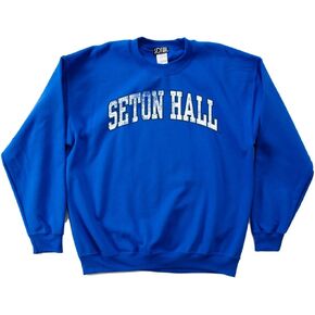 NCAA Seton Hall Pirates 50/50 Blended 8-Ounce Vintage Arch Crewneck Sweatshirt in Saudi Arabia