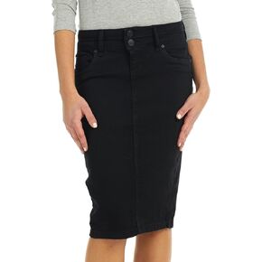 استيز تنورة جينز ضيقة بطول الركبة للنساء مع جيوب وتحكم في البطن - بيفرلي هيلز in Kuwait