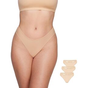 SOULVOR MagneticFit Thongs for Women Stretch Sexy Underwear Comfort Tagless Thong Low Rise Breathable Panties 3 Pack