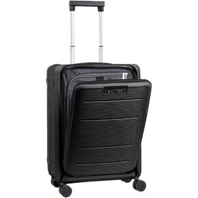 Collapsible Hardshell Travel Suitcase With TSA Lock | Durable, Spacious (38L), Ultra Lightweight Carry On Luggage with Rugged Spinner Wheels & Laptop Compartment - Black in Saudi Arabia