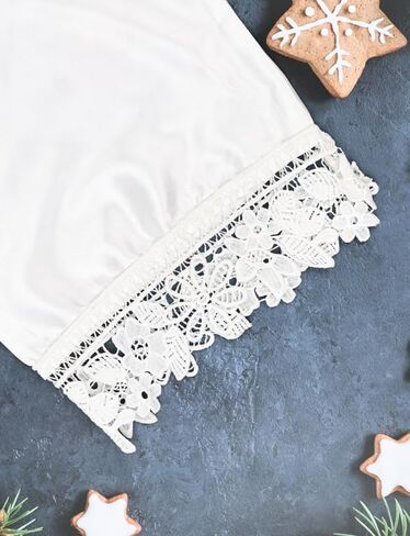 EPLAZA 7 قطعة رداء نسائي من الساتان الحريري مع دانتيل لحفلات الزفاف وحفلات العروس ووصيفة العروس رداء كيمونو للاستلقاء in Kuwait