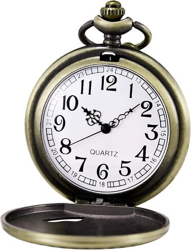 مورفونج ساعة جيب ستيمبنك للرجال والنساء ثلاثية الابعاد بتصميم قاطرة ستيم ترين، ساعة كوارتز بسلسلة فوب in Kuwait