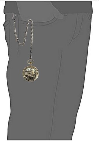 مورفونج ساعة جيب ستيمبنك للرجال والنساء ثلاثية الابعاد بتصميم قاطرة ستيم ترين، ساعة كوارتز بسلسلة فوب in Kuwait