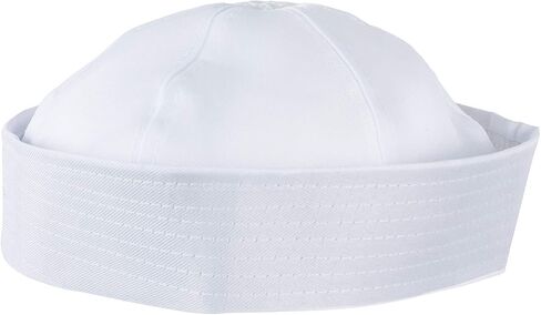 Funny Party Hats Yacht Captain Hat – Sailor Cap, Skipper Hat, Navy Marine Hat - Adjustable - Costume Accessories (White) in Kuwait