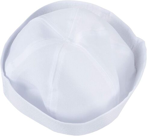 Funny Party Hats Yacht Captain Hat – Sailor Cap, Skipper Hat, Navy Marine Hat - Adjustable - Costume Accessories (White) in Kuwait