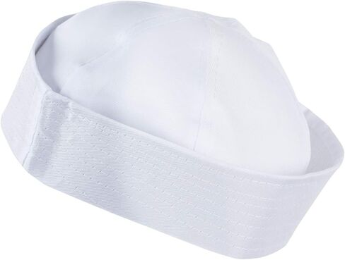 Funny Party Hats Yacht Captain Hat – Sailor Cap, Skipper Hat, Navy Marine Hat - Adjustable - Costume Accessories (White) in Kuwait