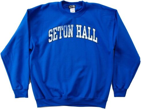 NCAA Seton Hall Pirates 50/50 Blended 8-Ounce Vintage Arch Crewneck Sweatshirt in Saudi Arabia