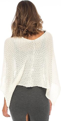 Back From Bali Womens Cotton Shrug Poncho, Lightweight Summer Shrug Pullover Sweater in Saudi Arabia