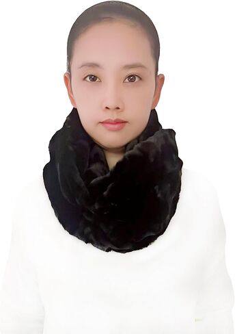 Lina & Lily Solid Color Faux Fur Women's Infinity Scarf Winter Neck Warmer Snood in Saudi Arabia