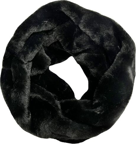 Lina & Lily Solid Color Faux Fur Women's Infinity Scarf Winter Neck Warmer Snood in Saudi Arabia