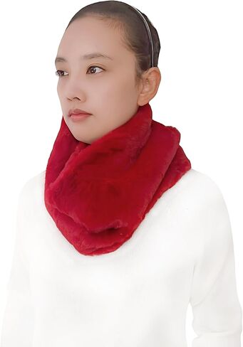 Lina & Lily Solid Color Faux Fur Women's Infinity Scarf Winter Neck Warmer Snood in Saudi Arabia