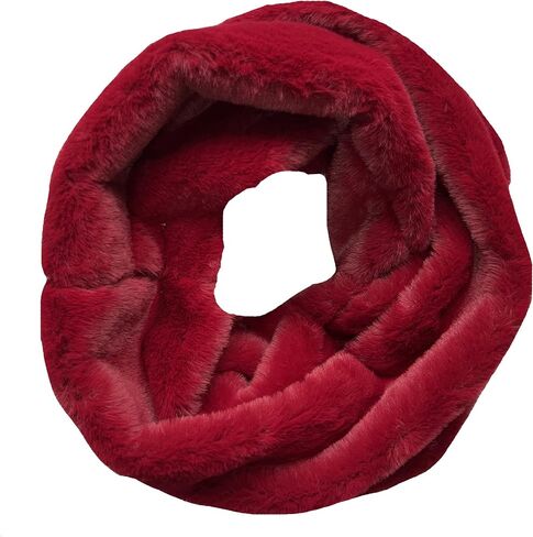 Lina & Lily Solid Color Faux Fur Women's Infinity Scarf Winter Neck Warmer Snood in Saudi Arabia