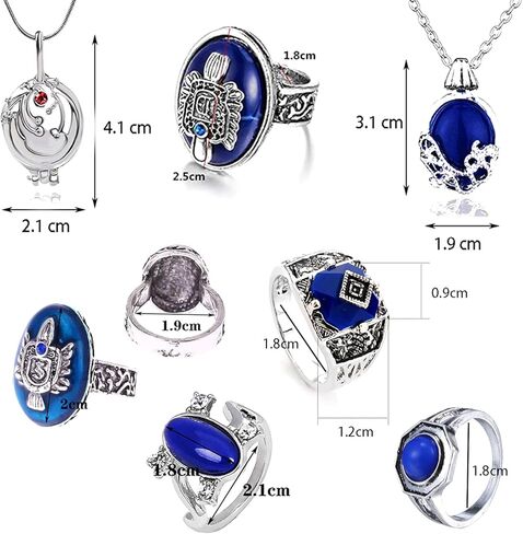 HJYZY 12 pcs The Vampire Diaries Jewelry Sticker Elena Gilbert Opening Vervain Locket Pendant Necklace Vintage Damon/Stefan Salvatore Sun Family Vampire Diaries Crest Rings in Saudi Arabia