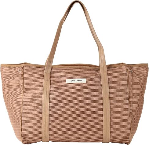qbag paris Nest Zip, Large, Non-See-Through Shoulder Bag, Tote Lessons, Men's, Women's, Mother's Capacity, Large, Popular, Lightweight, Washable, Casual, Business, Biscuit in Kuwait