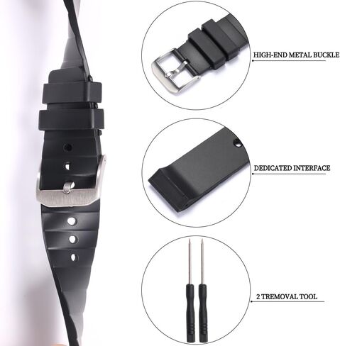 XBHSW Soft Waterproof silicone watch strap Compatible with Cartier Santos 100 Women's Watchband 23mm Rubber Replacement Bracelet in Saudi Arabia