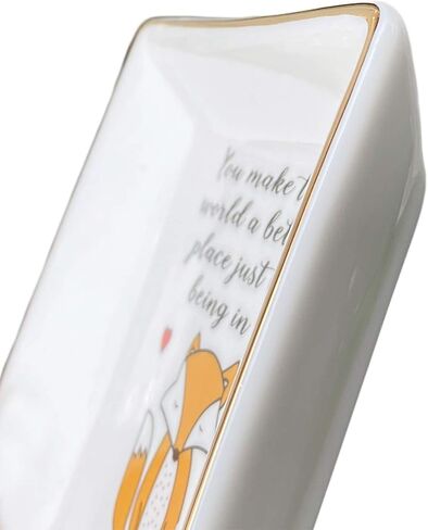 HOME SMILE Fox Gifts حامل أطباق حلية للنساء والفتيات والأصدقاء - أنت تجعل العالم مكانًا أفضل بمجرد تواجدك فيه in Kuwait