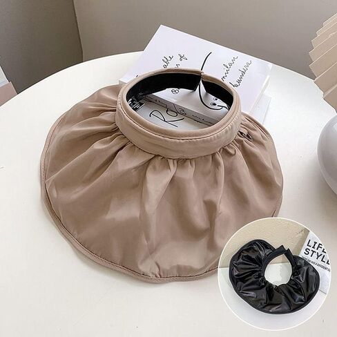 Women's Sun Visor Foldable Sun Hat Wide Brim Summer UV Protection Beach Hat in Saudi Arabia