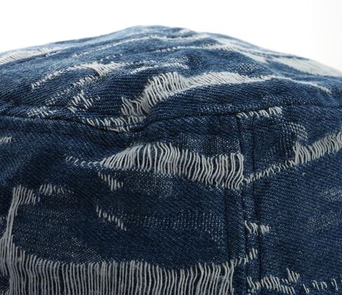 Women's Raw Trim Denim Bucket Casual Fisherman Hat Packable Outdoor Beach Sun Cap in Kuwait