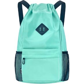 Binwin Drawstring Backpack Gym sports Outdoors Bag with Compartment,Waterproof Multipurpose Mesh Backpack for Men Women in Saudi Arabia