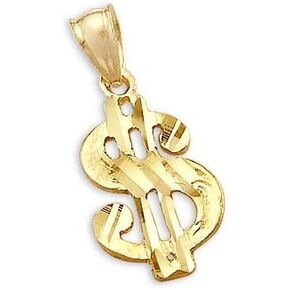 Sonia Jewels 14k Yellow Gold Dollar Sign Money Pendant Charm New, 14-karat-gold in Saudi Arabia