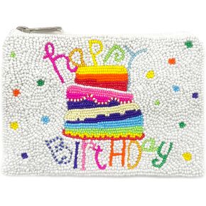 Emulily Happy Birthday Coin Purse Pouch Bead Happy Birthday Coin Purse Coin Purse, Beaded Coin Purse in Kuwait