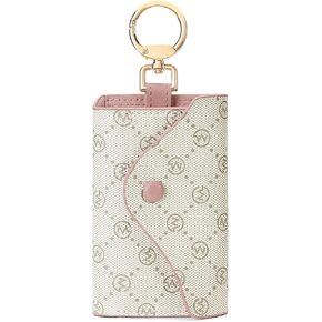 GOLF SUPAGS Women PVC Leather Car Key Chain Card Holder Wallet Pouch 6 Hook Snap Closure keys Money Organizer Case in Kuwait