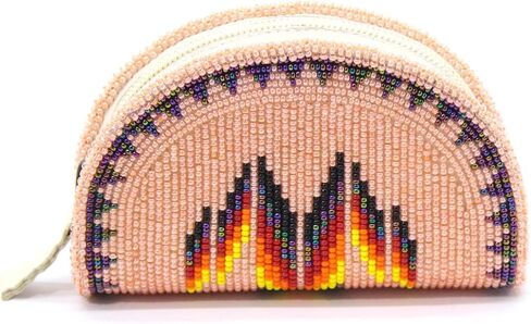 Lavivia Beaded Coin Purse For Women. Handmade Native American Inspired Seed Beads Coin Pouch (Blue (VA-CP-O-04)) in Saudi Arabia
