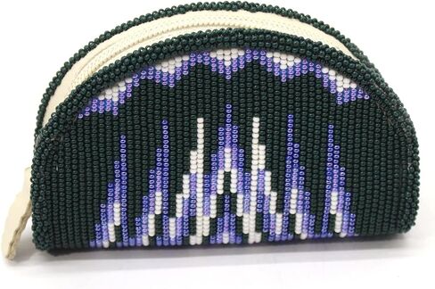 Lavivia Beaded Coin Purse For Women. Handmade Native American Inspired Seed Beads Coin Pouch (Blue (VA-CP-O-04)) in Saudi Arabia