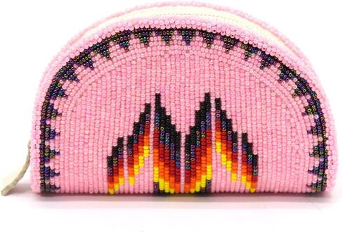 Lavivia Beaded Coin Purse For Women. Handmade Native American Inspired Seed Beads Coin Pouch (Blue (VA-CP-O-04)) in Saudi Arabia