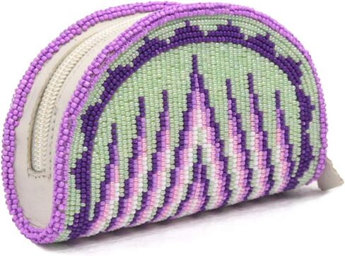 Lavivia Beaded Coin Purse For Women. Handmade Native American Inspired Seed Beads Coin Pouch (Blue (VA-CP-O-04)) in Saudi Arabia
