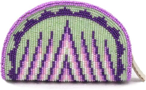 Lavivia Beaded Coin Purse For Women. Handmade Native American Inspired Seed Beads Coin Pouch (Blue (VA-CP-O-04)) in Saudi Arabia