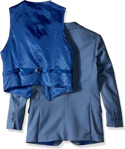 Isaac Mizrahi Boys' 3 Piece Two Button Birdseye Suit Set in Saudi Arabia