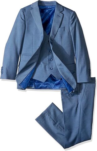 Isaac Mizrahi Boys' 3 Piece Two Button Birdseye Suit Set in Saudi Arabia