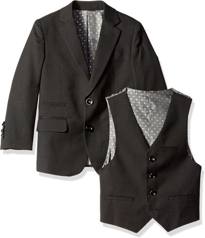 Isaac Mizrahi Boys' 3 Piece Two Button Birdseye Suit Set in Saudi Arabia
