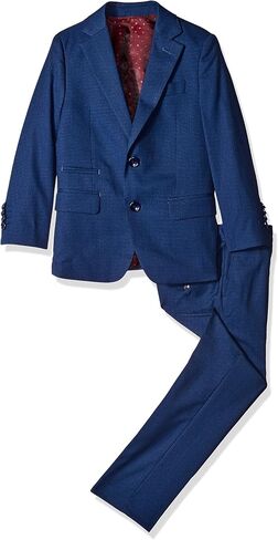 Isaac Mizrahi Boys' 3 Piece Two Button Birdseye Suit Set in Saudi Arabia