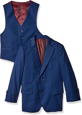 Isaac Mizrahi Boys' 3 Piece Two Button Birdseye Suit Set in Saudi Arabia
