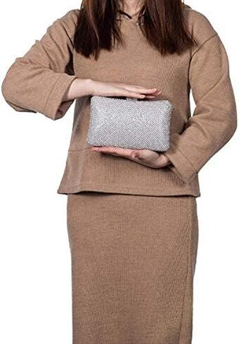 Pinprin السيدات سباركلي الراين مساء براثن المرأة كريستال ديامانتي مساء حقيبة حفلة موسيقية الزفاف حقيبة يد محفظة الحفلات in Kuwait