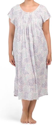 Miss Elaine Nightgown, Long Cottonessa Gown, Nightgown with Short Sleeves, Sleepwear & Loungewear in Kuwait