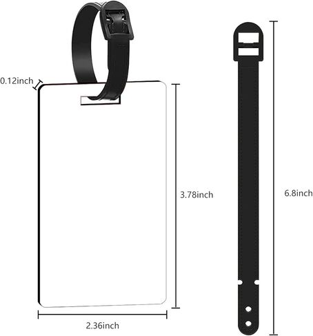 بطاقات امتعة فارغة بتقنية التسامي، بطاقات امتعة للسفر مع حزام نقل حراري مزدوج الجوانب من خشب ام دي اف فارغ، بطاقات امتعة مخصصة يمكنك صنعها بنفسك (12 قطعة) in Kuwait