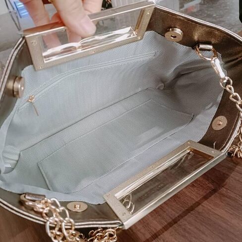 NIGEDU Women Clutch Purse PU Leather Chain Crossbody Bags Shiny Oversize Clutches Female Handbag Purses in Saudi Arabia