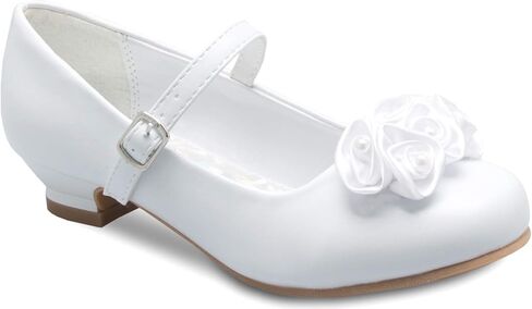 DressForLess Mary Jane Shoes with Pretty Satin Rolled Rosettes Patent Leather in Saudi Arabia
